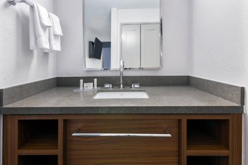 塔拉哈西北塔拉哈西庭院酒店/I-10首府环路的一间带水槽和镜子的浴室
