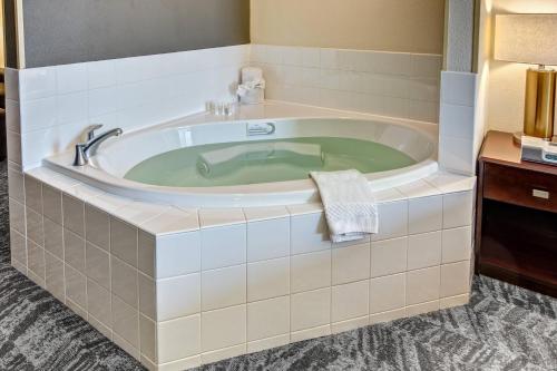 新伯尔尼新伯尔尼万豪春季山丘套房酒店的一间位于酒店客房内的大浴缸