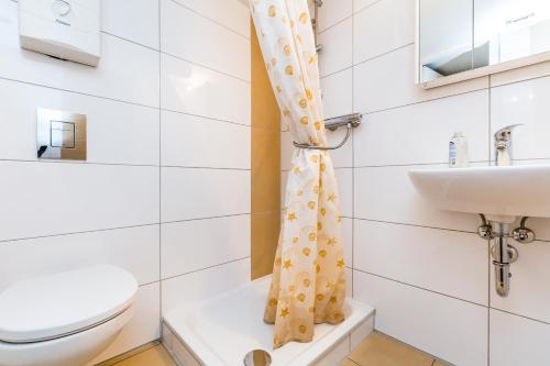 科隆Easy Apartments Work and Stay Cologne的一间带水槽和卫生间的浴室