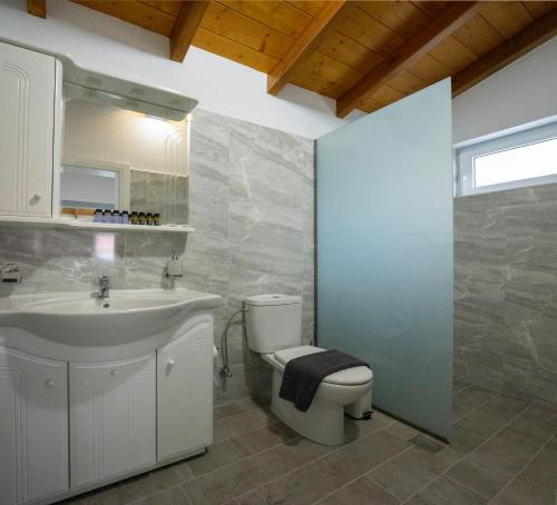 法里拉基CASA DI'ELEN的浴室配有白色水槽和卫生间。