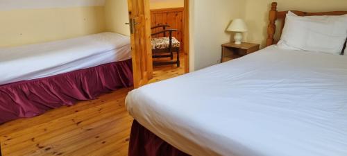 GouladaneMoulamill Cottage的一间卧室配有两张床和椅子