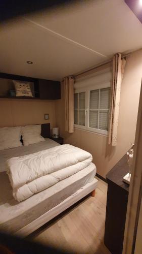 文代讷escale océane的一间卧室设有一张大床和一个窗户。