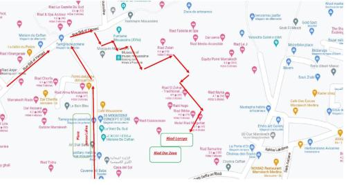 马拉喀什里亚德洛斯亚摩洛哥传统庭院住宅的费城地铁线路图