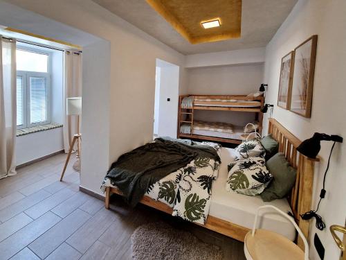 罗加斯卡斯拉提纳Apartment Center Rogaška - Pubyland的一间卧室设有一张床和一个窗口