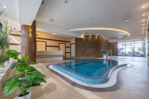 达布基Dukat Medical Spa的酒店大堂中央的游泳池