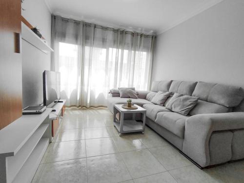 拉拉古纳Céntrico apartamento de 2 dormitorios en La Laguna的带沙发和电视的客厅
