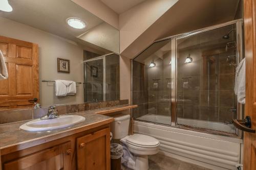基斯通Trappers Crossing 8753的浴室配有卫生间、淋浴和盥洗盆。