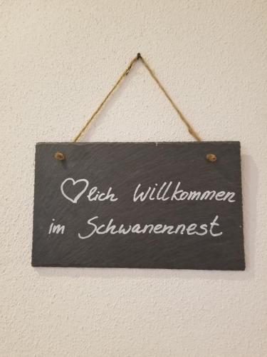 塔勒Harznester - Dein Nest am See的读读愿望的符号,会让学生的感知者挂在墙上