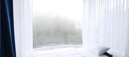 努沃勒埃利耶Span Grand @ Nuwara Eliya的窗前的白色椅子