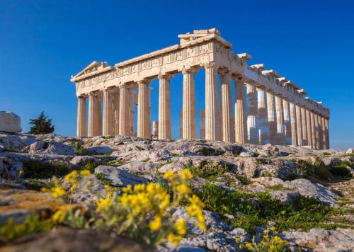 雅典Экскурсии в Афинах Гид Афины的花 ⁇ 山顶上的寺庙