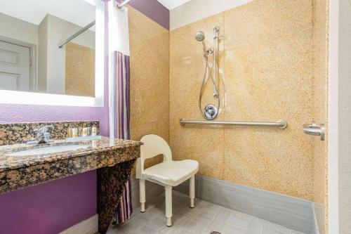 希尔斯伯勒希尔斯伯勒拉金塔旅馆及套房的一间带水槽和淋浴的浴室