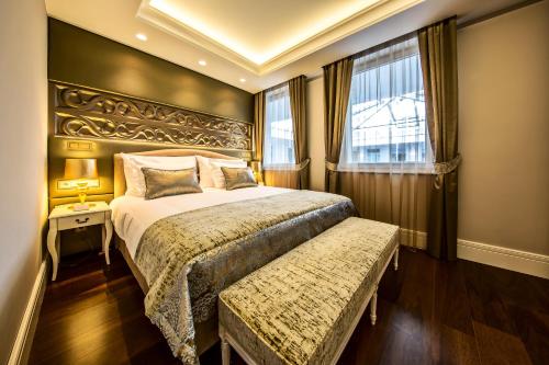 布达佩斯威望酒店客房内的一张或多张床位
