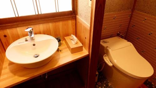 富士宫市HOSHIYAMA A extra for pets - Vacation STAY 07884v的一间带水槽和卫生间的浴室