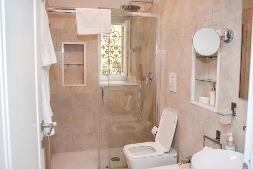 罗马SCIPIO92HOME的带淋浴、卫生间和盥洗盆的浴室