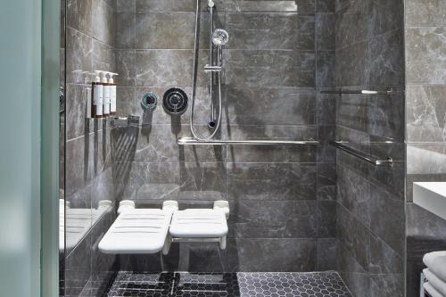 奥斯汀AC Hotel by Marriott Austin Hill Country的浴室配有淋浴和卫生间。