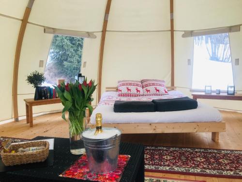 Frisbo Lodge - Romantic night in a dome tent lake view