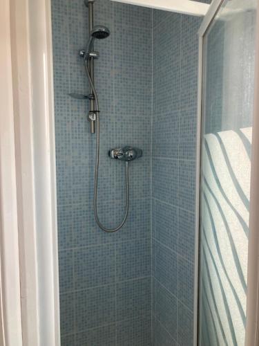 伍尔Ballantrae的浴室内配有淋浴和头顶淋浴