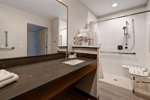 伊根Fairfield by Marriott Inn & Suites St. Paul Eagan的一间带水槽和镜子的浴室