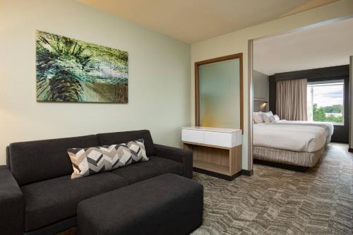 奥兰多斯普林蒙特斯普林斯/梅特兰套房酒店的酒店客房设有一张沙发和一张床