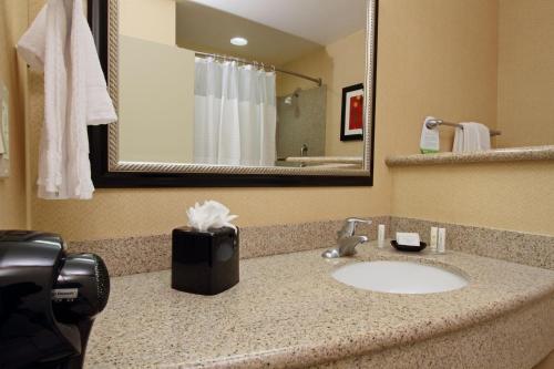 圣乔治圣乔治万怡酒店的一间带水槽和镜子的浴室