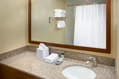 查尔斯顿查尔斯顿福朋喜来登酒店的一间带水槽和镜子的浴室