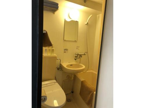 东京Hotel Business Villa Omori - Vacation STAY 08209v的一间带卫生间和水槽的小浴室