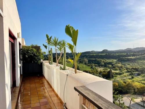 EsteponaParque Botanico Resort & Country Club的享有山谷景色的房屋阳台