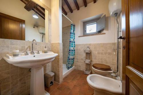 San BiagioMaison Uccellina的一间带水槽和卫生间的浴室