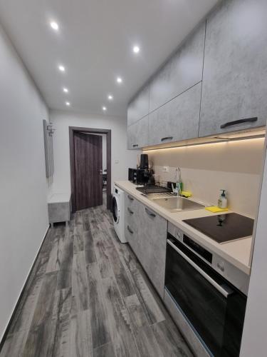 索非亚Apartment's Ortakchiev的厨房配有水槽和台面