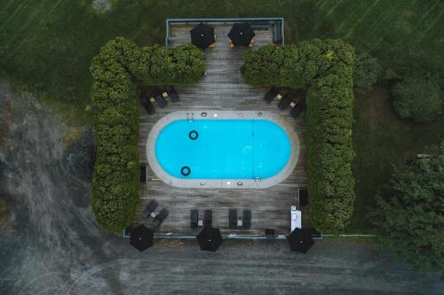 腓尼基格雷厄姆公司酒店的享有庭院游泳池的顶部景色