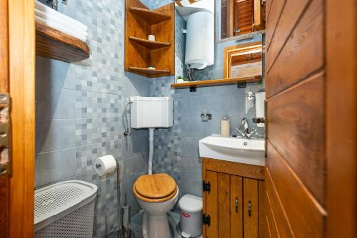 MedviđaEco Ranch DreamLand的一间带卫生间和水槽的小浴室