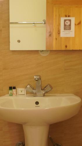列城16 ARAHAT GUEST HOUSE的浴室设有白色水槽和镜子