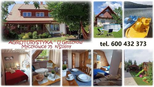 米奇科夫采Agroturystyka U Głuszków的家庭和房屋照片的拼贴