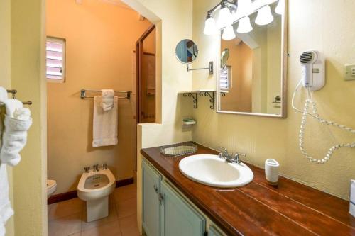 英吉利港Villa Ordnance的一间带水槽和卫生间的浴室