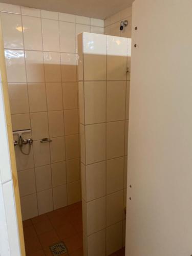OspelGasthuys de Peel的浴室设有白色瓷砖淋浴。