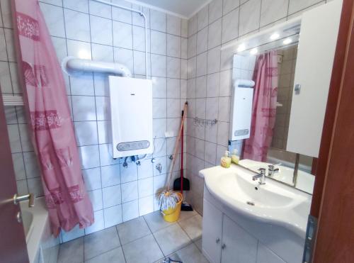 扎马迪罗迪克公寓酒店的一间带水槽和镜子的浴室