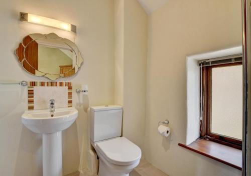 BamptonWorkshop的一间带卫生间、水槽和镜子的浴室