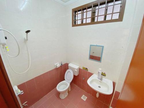 马西C01 HomeStay in Rinting Village的一间带卫生间和水槽的浴室