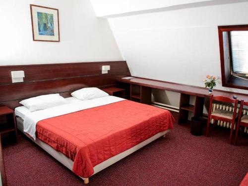 普里特维采萨格勒布汽车旅馆客房内的一张或多张床位