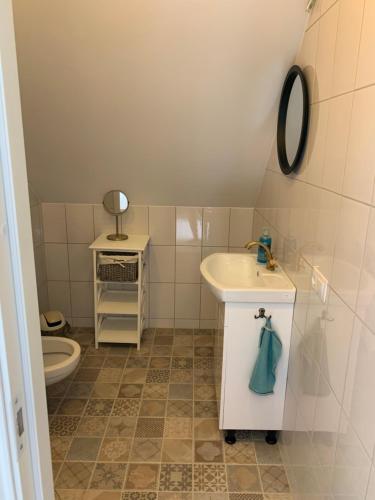 克雷廷加DEJA VU的一间带水槽和卫生间的浴室