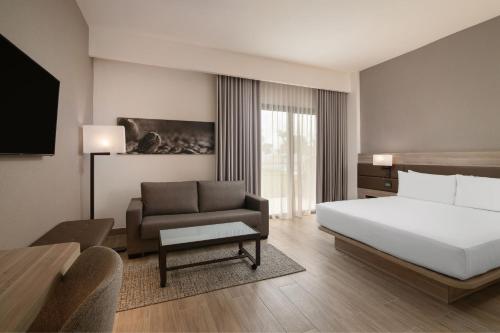 蓬塔卡纳AC Hotel by Marriott Punta Cana的酒店客房,配有床和沙发