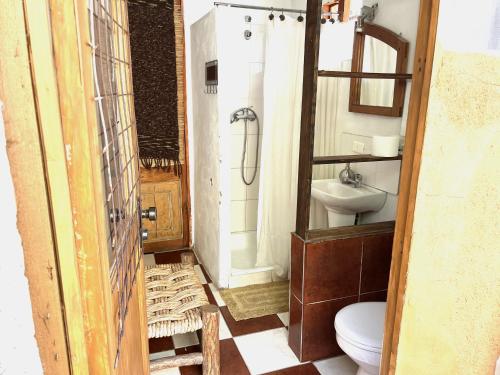 AlcoguazAlcohuaz Indomito的一间带卫生间和水槽的浴室