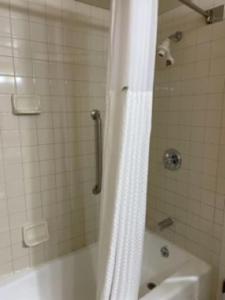 绿湾绿湾温德姆集团温盖特酒店的带淋浴、浴缸和卫生间的浴室