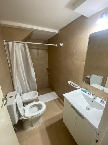 图努扬Alquiler Temporario JPE Tunuyan的一间带卫生间和水槽的浴室