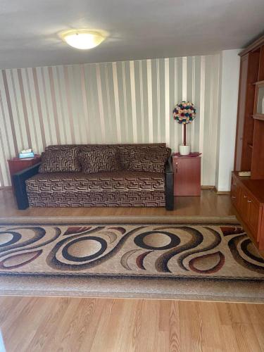 克卢日-纳波卡Casa Ionela的带沙发和地毯的客厅