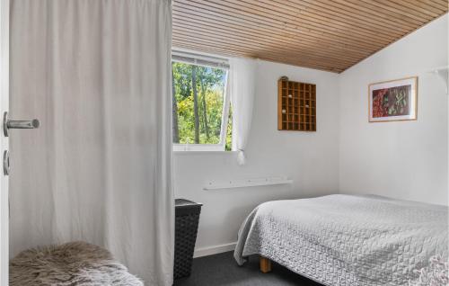 Jægerspris3 Bedroom Beautiful Home In Jgerspris的一间卧室设有一张床和一个窗口