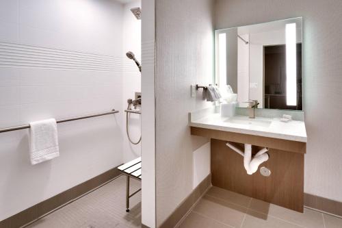 霍桑TownePlace Suites by Marriott Los Angeles LAX/Hawthorne的一间带水槽和镜子的浴室