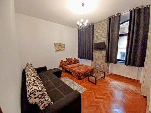 布拉索夫Poarta Schei Residence的客厅配有沙发和椅子