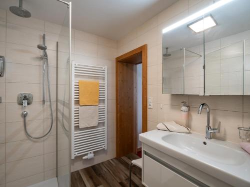 格英斯哈纳普尔霍夫酒店的一间带水槽和淋浴的浴室