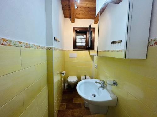 卡梅罗塔码头Villetta Starza的一间带水槽和卫生间的浴室